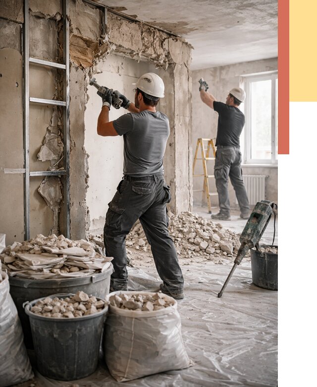 Демонтажные работы в Майкопе от 2729 руб. — услуги и цена под ключ | ОТДЕЛОЧНИК-Мкп