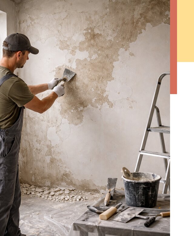 Снятие старой шпаклевки в Майкопе от 1870 руб. — быстро и недорого | ОТДЕЛОЧНИК-Мкп