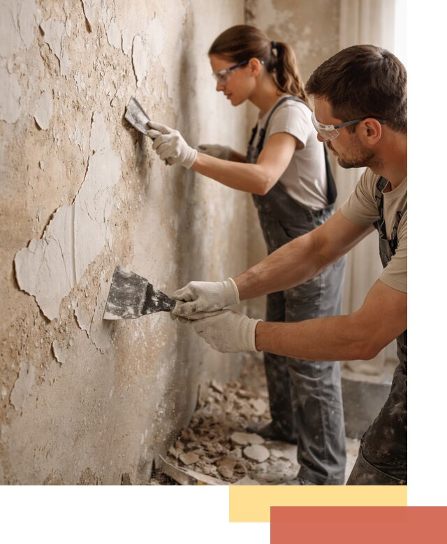 Снятие старой шпаклевки и подготовка поверхностей в Майкопе