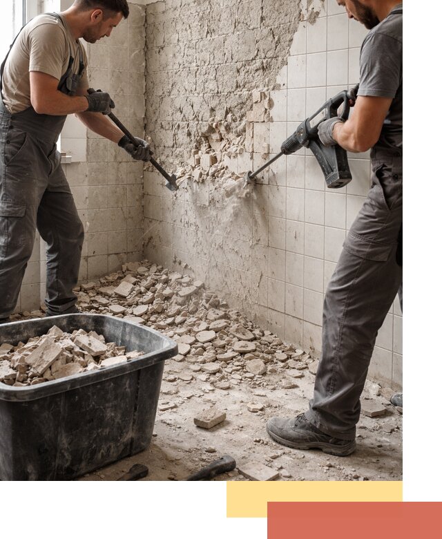 Демонтаж плитки со стен в Майкопе быстро и аккуратно