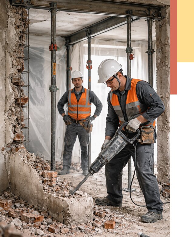 Снос несущих стен в Майкопе от 10362 руб. — демонтаж несущей стены под ключ | ОТДЕЛОЧНИК-Мкп