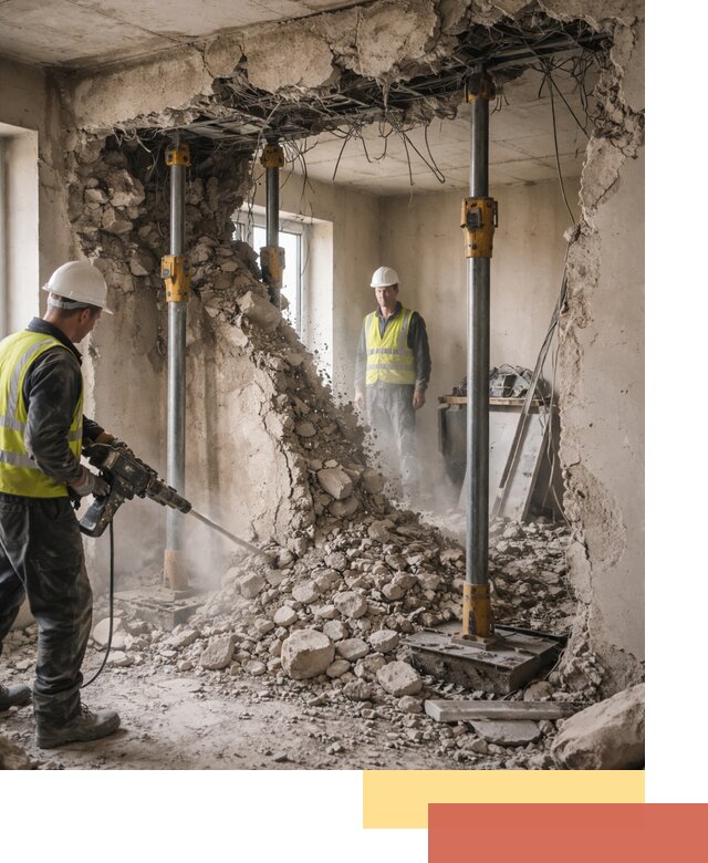 Снос несущих стен в Майкопе с гарантией безопасности и качества