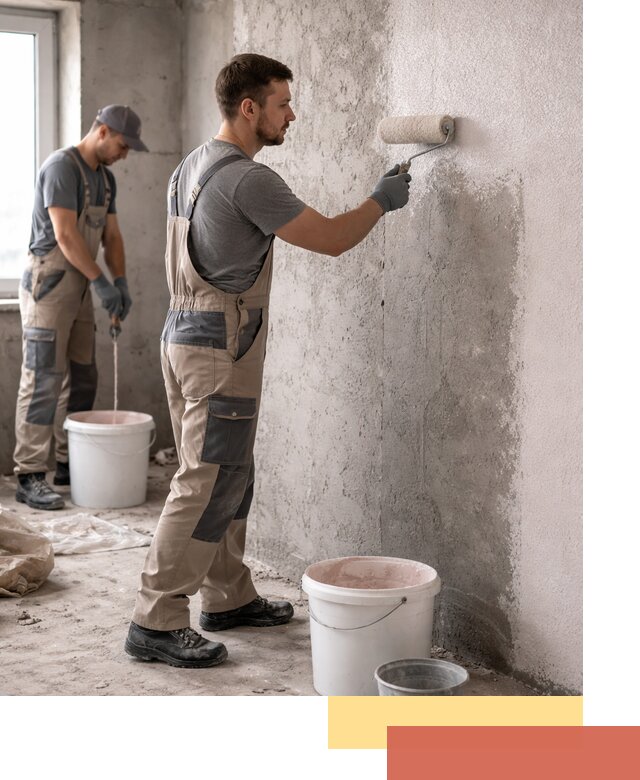 Нанесение бетоноконтакта на стены в Майкопе для последующей отделки