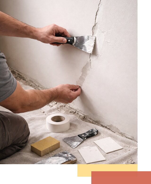 Заделка трещин и сколов в стенах и потолках в Майкопе