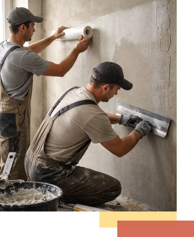 Армирование стен стеклосеткой в Майкопе для прочной отделки