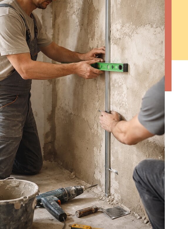 Установка штукатурных маяков в Майкопе от 7076 руб. — быстро и недорого | ОТДЕЛОЧНИК-Мкп