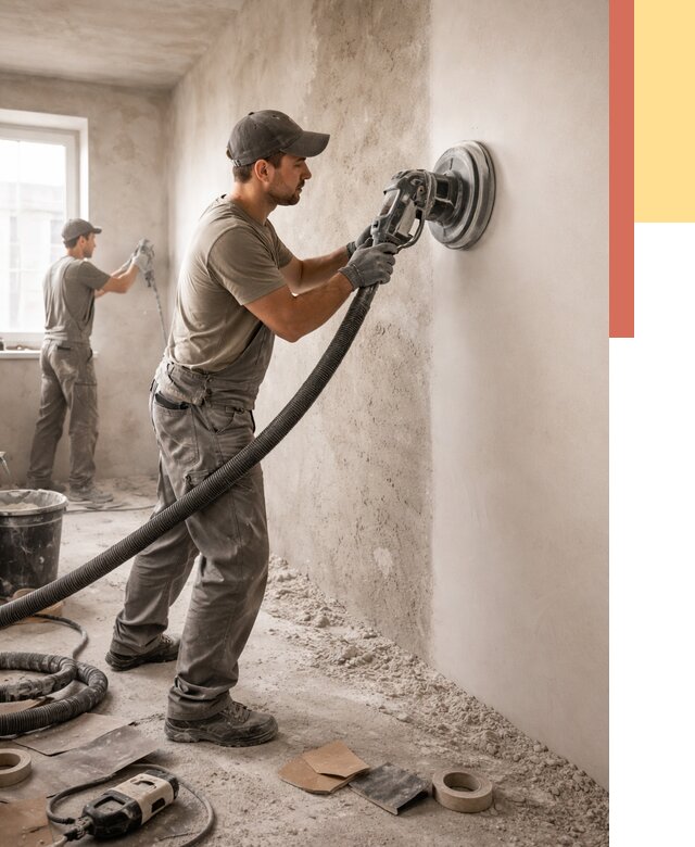 Шлифовка стен в Майкопе от 1213 руб/м2 — быстро и недорого | ОТДЕЛОЧНИК-Мкп