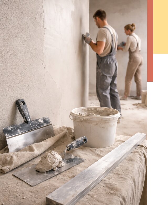 Штукатурка стен гипсовая в Майкопе от 4549 руб/м2 — быстро и недорого | ОТДЕЛОЧНИК-Мкп