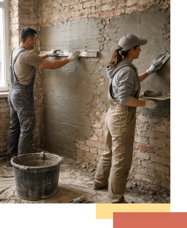 Штукатурка кирпичных стен в Майкопе — качественно и надежно