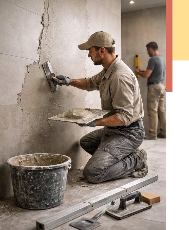 Штукатурка стен в ванной в Майкопе от 4549 руб./м² — выравнивание под ключ | ОТДЕЛОЧНИК-Мкп