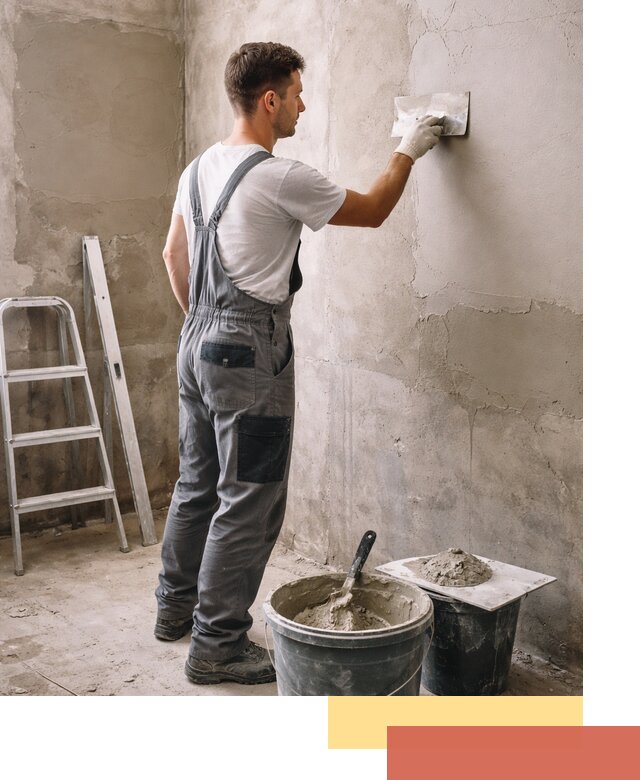 Штукатурка стен в ванной под ключ в Майкопе