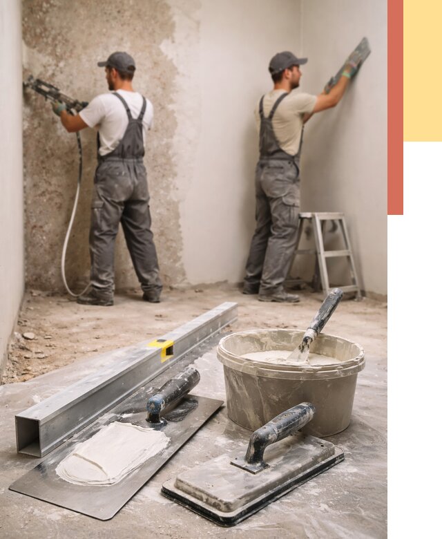 Штукатурка стен под обои в Майкопе от 4549 руб./м2 — выравнивание под обои | ОТДЕЛОЧНИК-Мкп