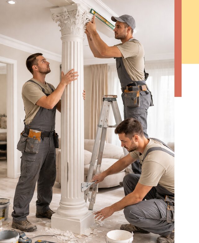 Установка декоративных колонн в Майкопе от 12131 руб. под ключ | ОТДЕЛОЧНИК-Мкп