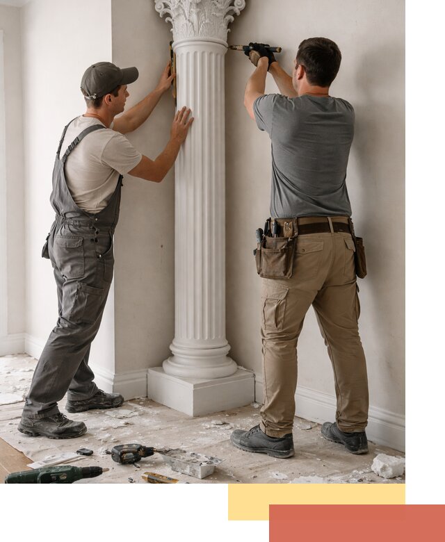 Установка декоративных колонн в Майкопе под ключ