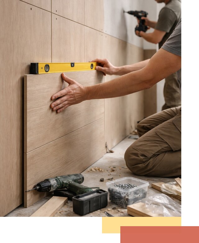 Профессиональный монтаж МДФ панелей на стены в Майкопе