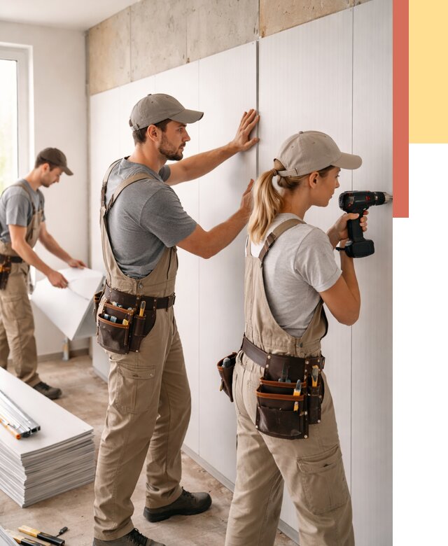 Монтаж ПВХ панелей на стены в Майкопе от 455 руб/м2 — быстро и недорого | ОТДЕЛОЧНИК-Мкп