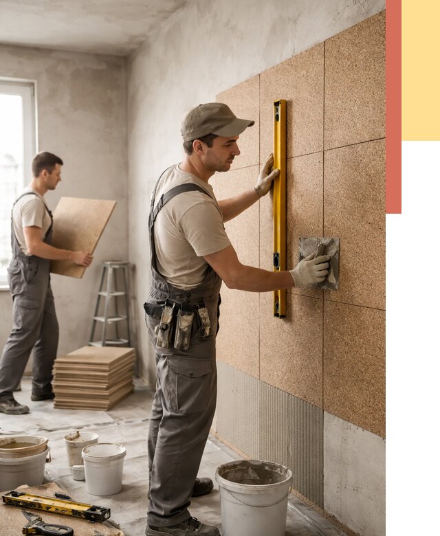 Монтаж пробковых панелей на стены в Майкопе от 3538 руб. — ОТДЕЛОЧНИК-Мкп