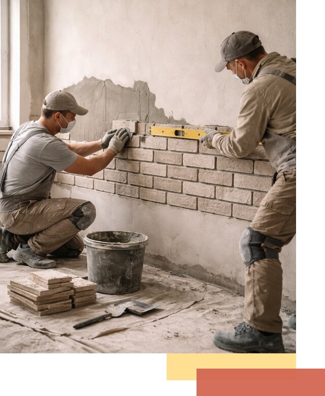 Монтаж декоративного кирпича профессионально в Майкопе