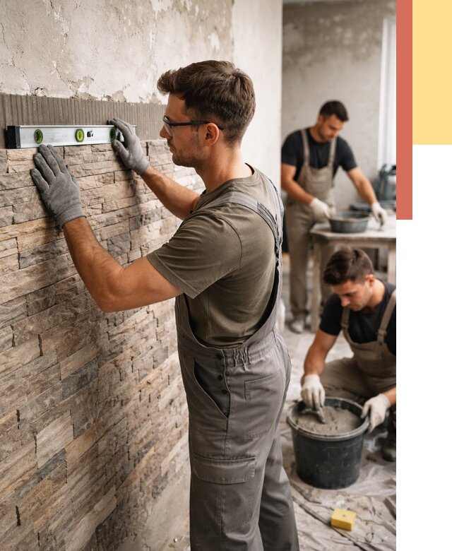 Монтаж искусственного камня в Майкопе от 4549 руб. под ключ | ОТДЕЛОЧНИК-Мкп