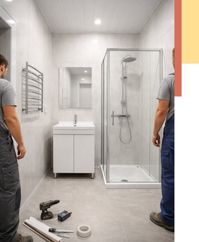 Отделка ванной комнаты панелями ПВХ в Майкопе от 4549 руб. за м2 | ОТДЕЛОЧНИК-Мкп