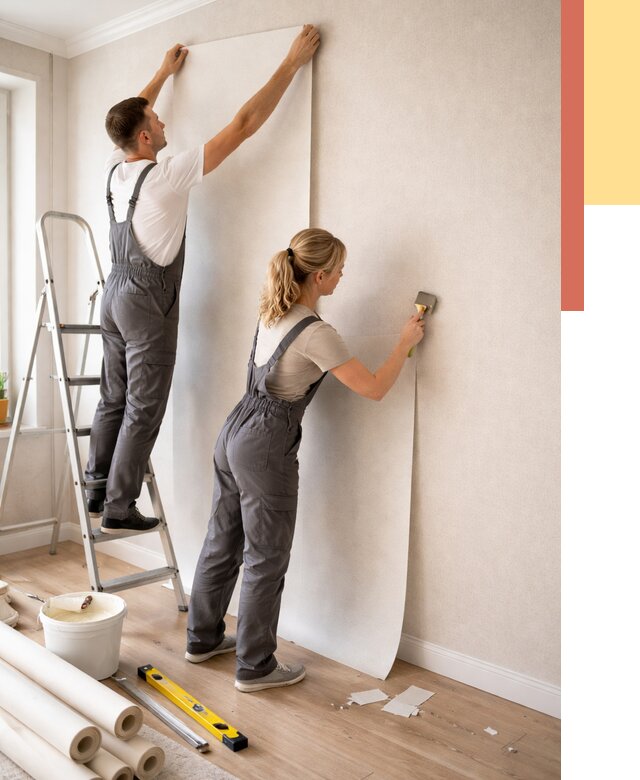 Поклейка флизелиновых обоев в Майкопе от 6065 руб. | Быстро и недорого — ОТДЕЛОЧНИК-Мкп