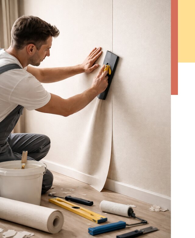 Поклейка виниловых обоев в Майкопе от 4549 руб. | Быстро и недорого — ОТДЕЛОЧНИК-Мкп