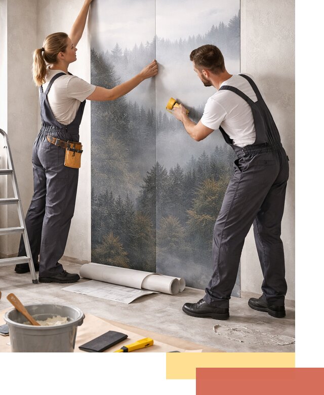 Поклейка фотообоев профессионально в Майкопе под ключ