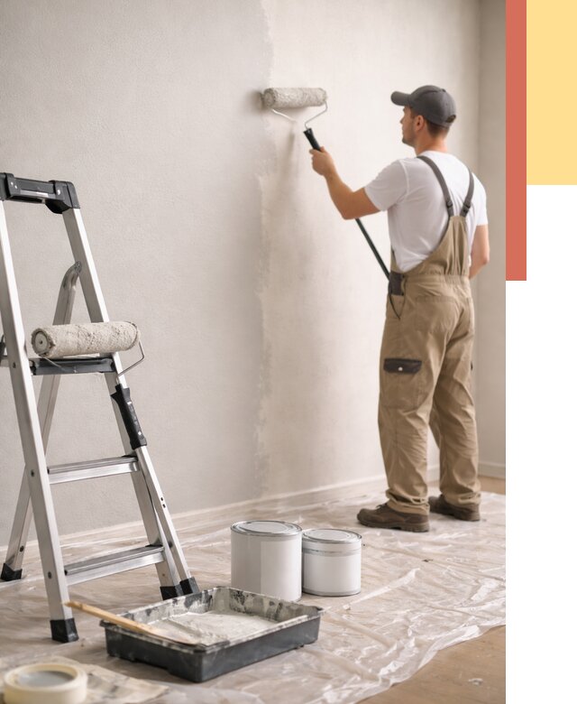 Покраска стен латексной краской в Майкопе от 4549 руб. за м2 | ОТДЕЛОЧНИК-Мкп