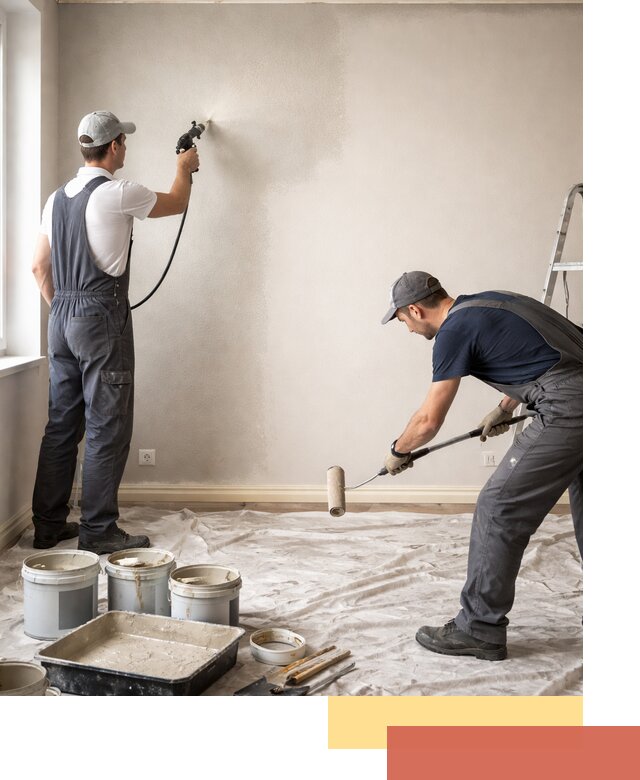 Покраска стен моющейся краской и защита поверхностей в Майкопе