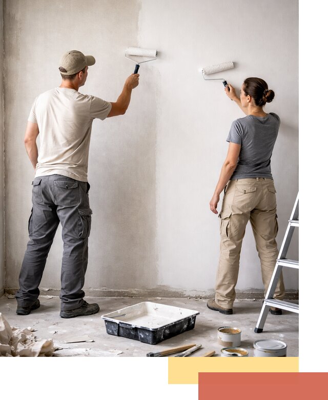 Окраска стен по стеклохолсту в Майкопе качественно и долговечно