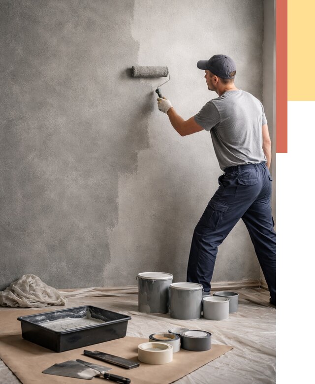 Покраска стен под бетон в Майкопе от 657 руб. за м2 — быстро и недорого | ОТДЕЛОЧНИК-Мкп