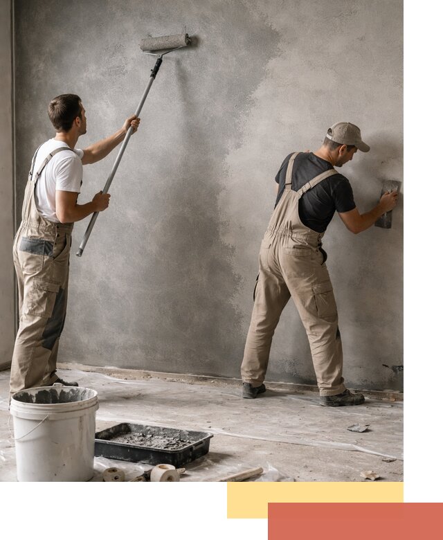 Покраска стен под бетон в Майкопе профессионально и недорого