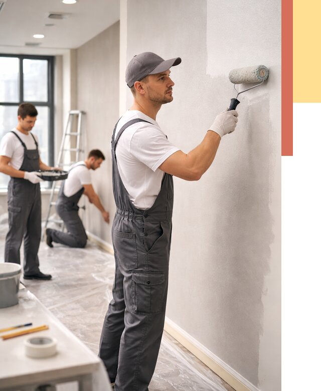 Покраска стен в офисе в Майкопе от 8593 руб. — быстро и недорого | ОТДЕЛОЧНИК-Мкп