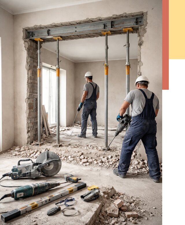 Прорезка проема в стене в Майкопе от 4549 руб. — быстро и недорого | ОТДЕЛОЧНИК-Мкп