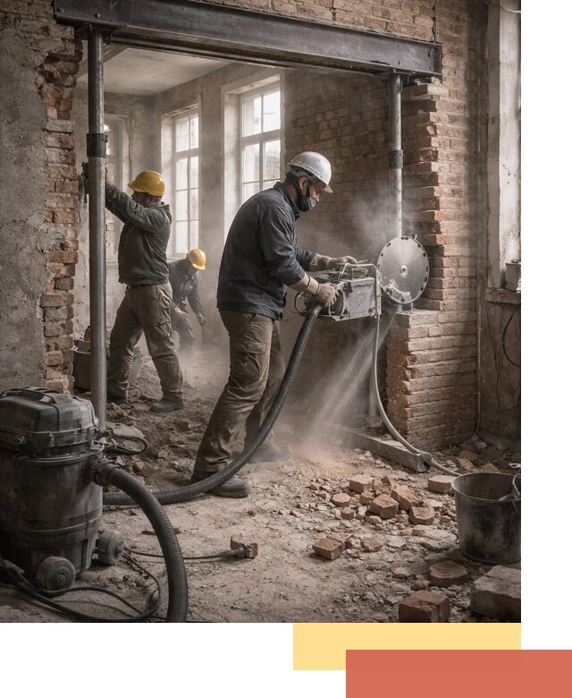 Прорезка проема в стене под дверной или оконный проем в Майкопе