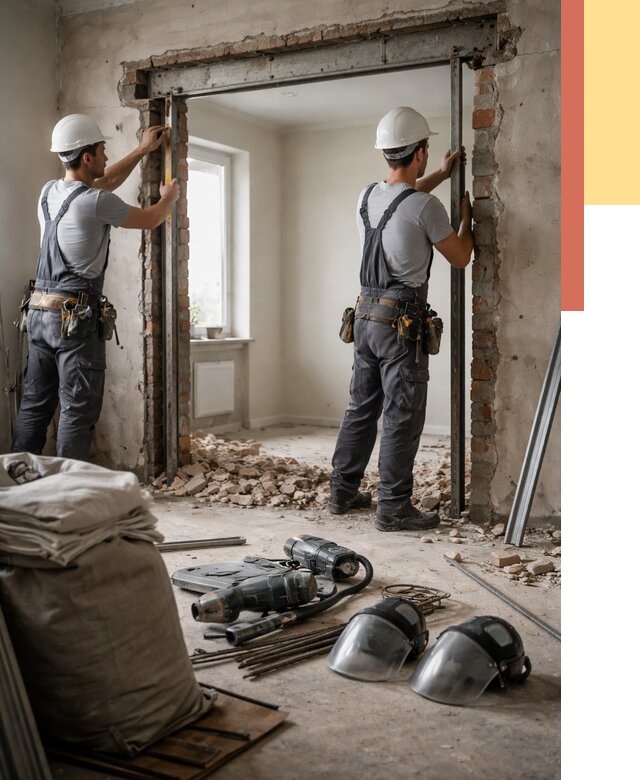 Расширение дверного проема в Майкопе от 12636 руб. под ключ | ОТДЕЛОЧНИК-Мкп