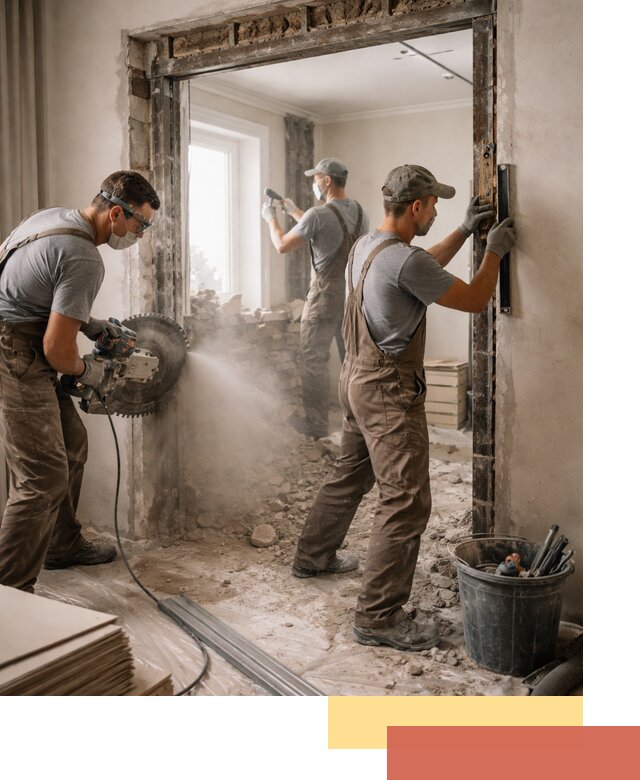 Расширение дверного проема под установку новой двери в Майкопе