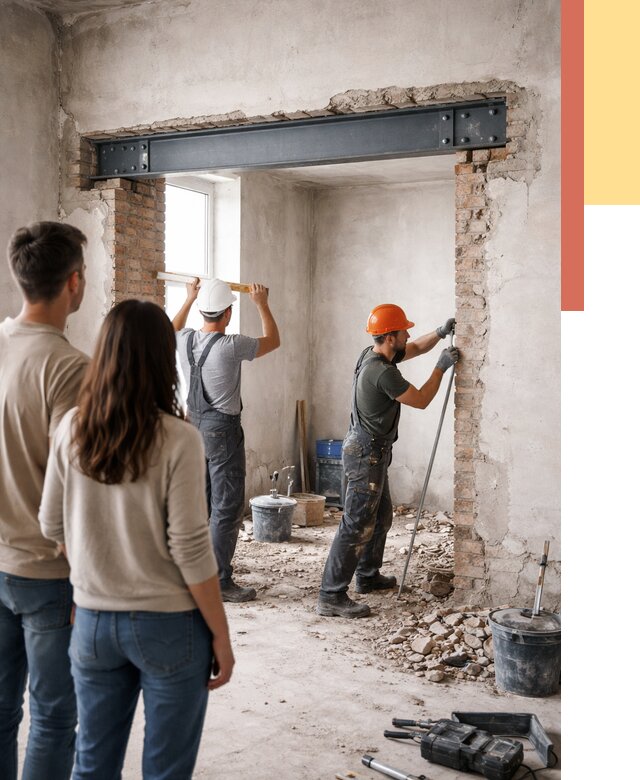 Усиление проема в стене в Майкопе от 9604 руб. — усиление дверного проема металлоконструкцией | ОТДЕЛОЧНИК-Мкп