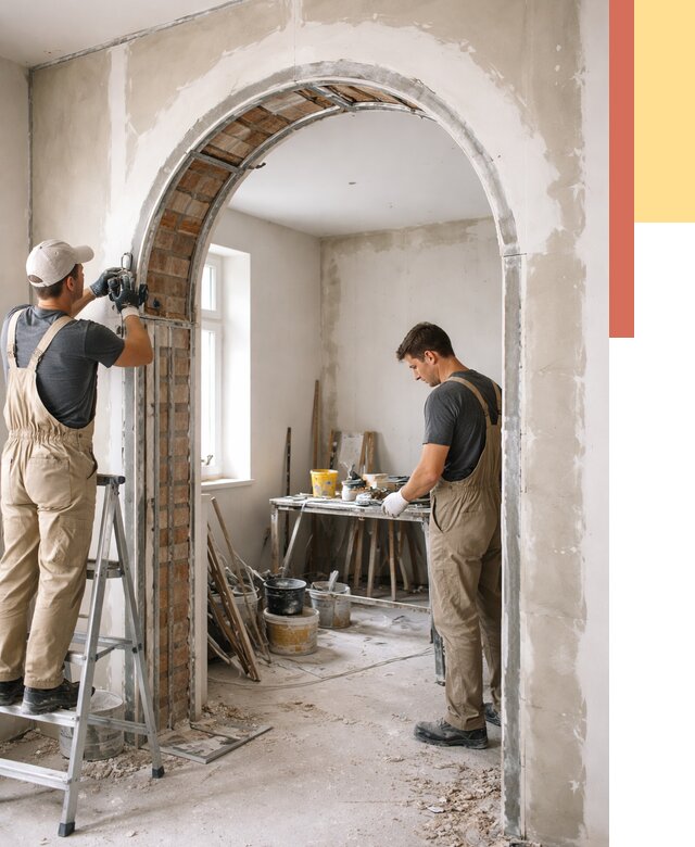 Устройство арочного проема в Майкопе от 9604 руб. под ключ — быстро и недорого | ОТДЕЛОЧНИК-Мкп