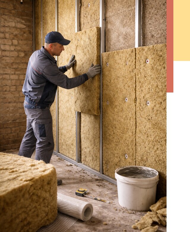 Утепление стен минватой в Майкопе от 1365 руб./м2 — недорого и быстро | ОТДЕЛОЧНИК-Мкп