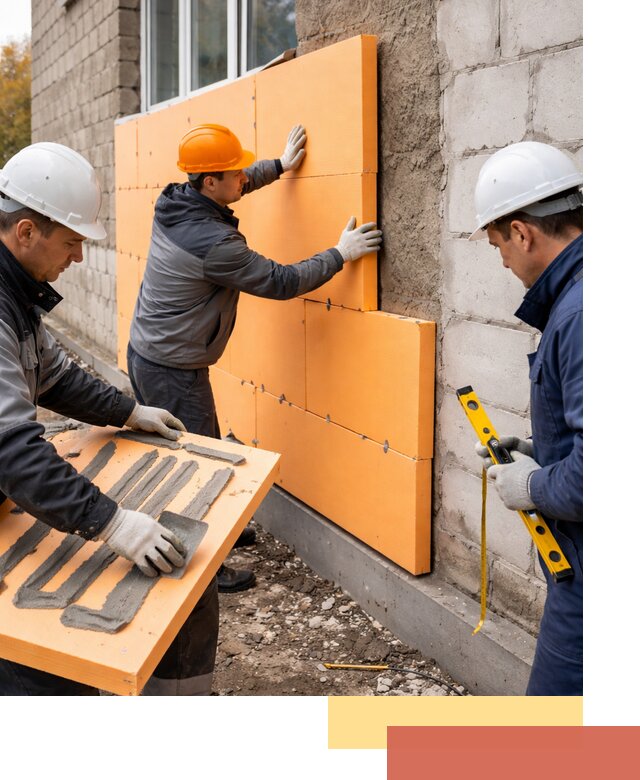 Утепление фасада пеноплексом под ключ в Майкопе