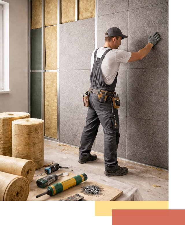 Профессиональная шумоизоляция стен в Майкопе для квартиры и офиса