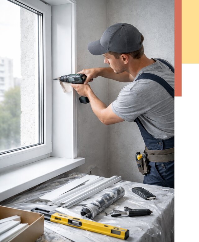 Установка пластиковых откосов в Майкопе от 2275 руб. | ОТДЕЛОЧНИК-Мкп монтаж, быстро и недорого