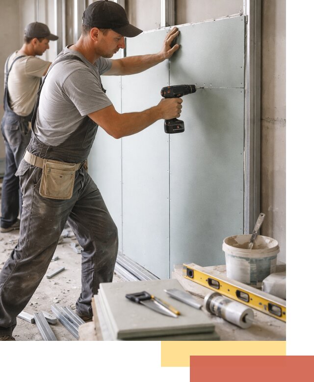 Кладка влагостойких перегородок ПГП в Майкопе