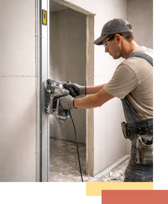 Устройство дверного проема в перегородке в Майкопе