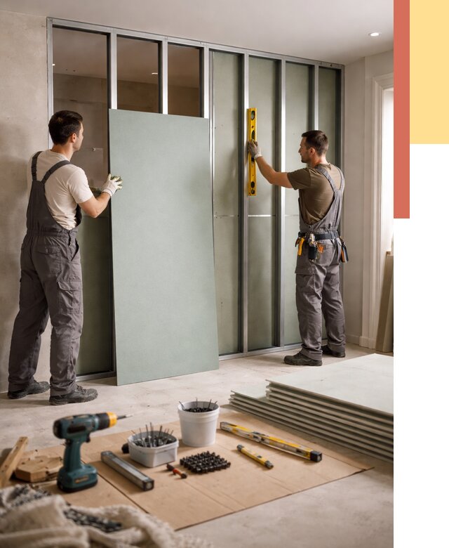 Перегородка из влагостойкого гипсокартона в Майкопе от 4852 руб. — монтаж под ключ | ОТДЕЛОЧНИК-Мкп