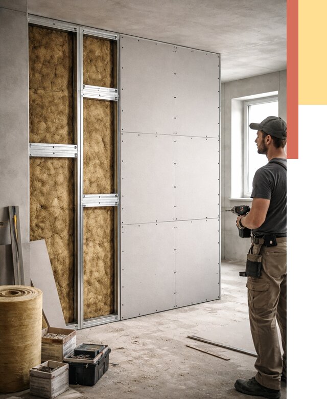 Усиленная перегородка под навеску в Майкопе от 12940 руб. — монтаж под ключ | ОТДЕЛОЧНИК-Мкп