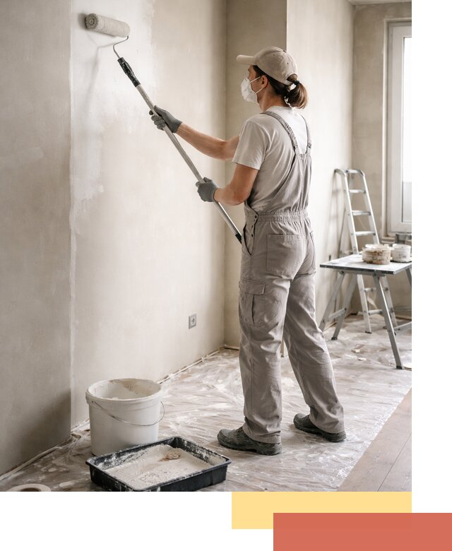 Покраска перегородок из гипсокартона в Майкопе качественно и недорого