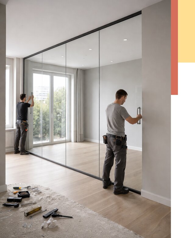 Изготовление стеклянных перегородок в Майкопе от 12485 руб. под ключ | ОТДЕЛОЧНИК-Мкп