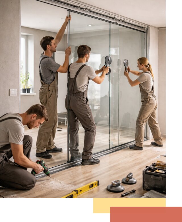 Изготовление стеклянных перегородок на заказ в Майкопе